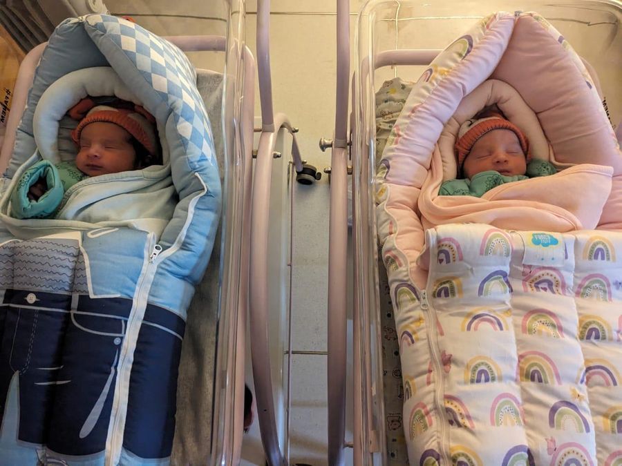Newborn twins at The Fertilife