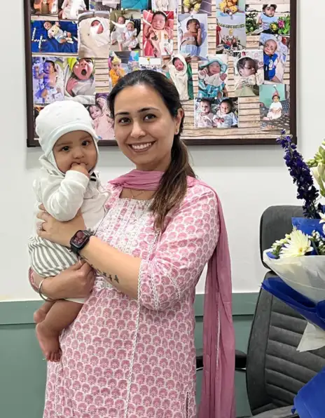 Joyful moments after successful IVF journey
